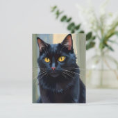 黒猫 | ハッピー ハロウィン スプーキー シーズンカード (スタンド正面)