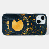 黒猫 ハッピー ハロウィン Case-Mate iPhoneケース (裏面 (横))