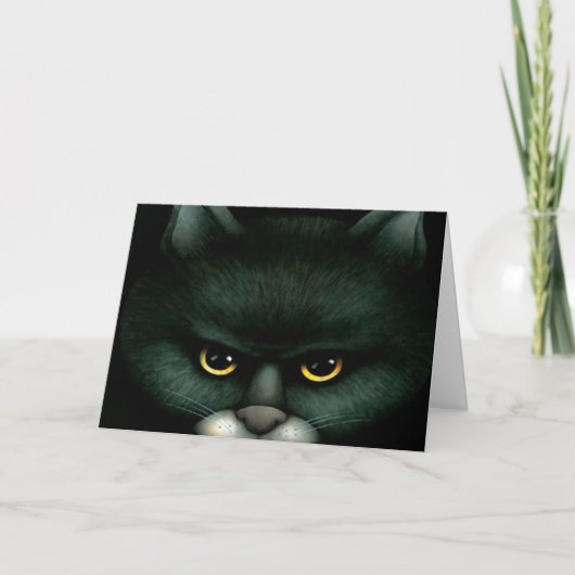 黒猫 – ハロウィーンカード カード (正面)
