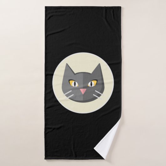 黒猫 バスタオル (バスタオル)