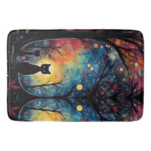 黒猫 バスマット (正面)