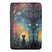 黒猫 バスマット (正面縦)