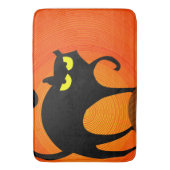 黒猫 バスマット (正面縦)