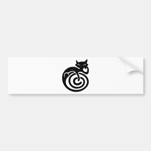 黒猫 バンパーステッカー (正面)