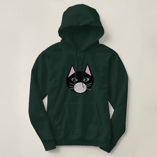 黒猫 パーカ (デザイン正面)