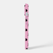 黒猫（ピンク） iPhone 15ケース (左側面)