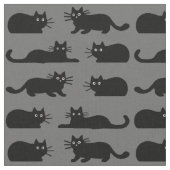 黒猫 ファブリック (クローズアップ)