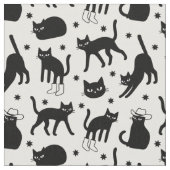 黒猫 ファブリック (クローズアップ)