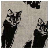 黒猫 ファブリック (クローズアップ)