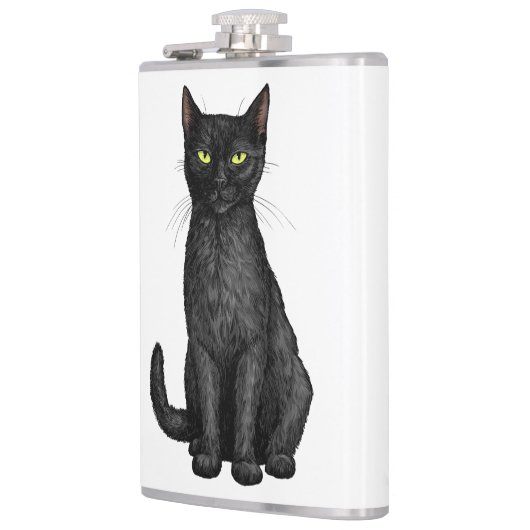 黒猫 フラスク (左)