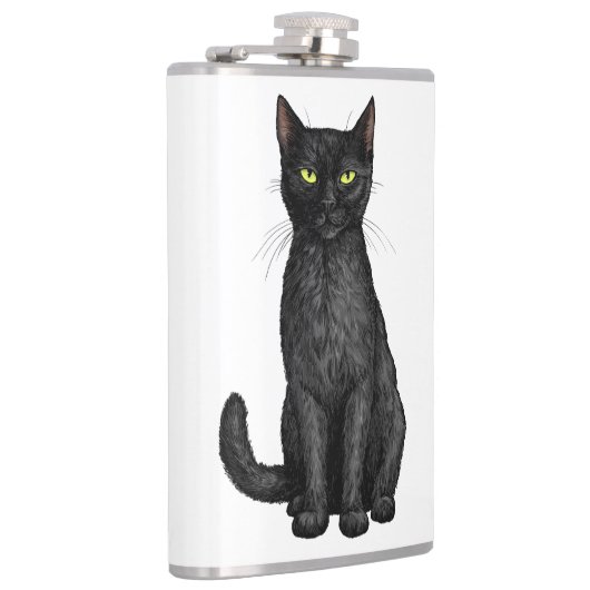 黒猫 フラスク (右)