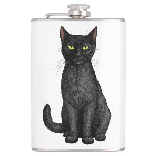 黒猫 フラスク (正面)