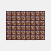 黒猫 フリースブランケット (正面(横))