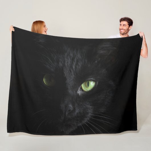 黒猫 フリースブランケット (インサイチュ)