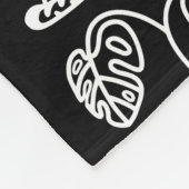 黒猫 フリースブランケット (角)