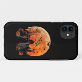 黒猫 フルムーン おもしろい 動物 愛好家 ハロウィン Case-Mate iPhoneケース (裏面(横))