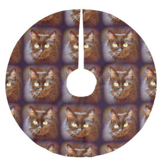 黒猫 ブラッシュドポリエステルツリースカート (正面)