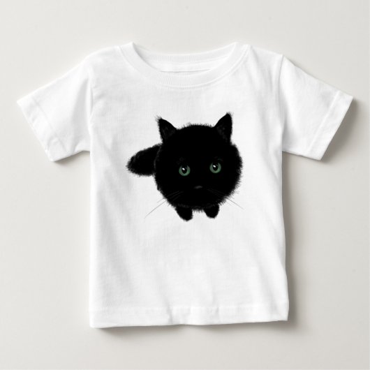 黒猫 ベビーTシャツ (正面)