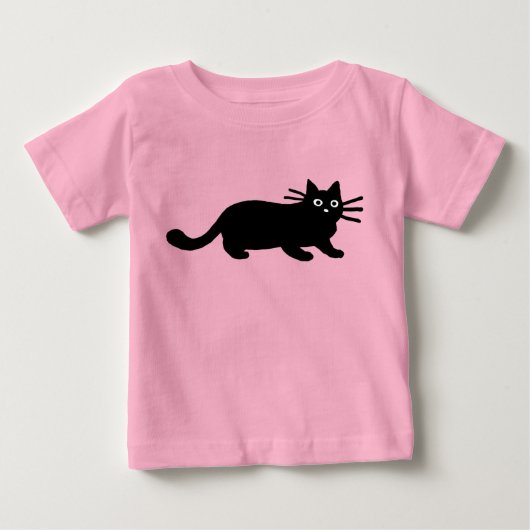黒猫 ベビーTシャツ (正面)