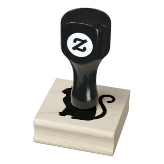 黒猫、ペットのシルエットデザイン、 ラバースタンプ