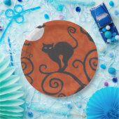 黒猫 ペーパープレート (パーティー)