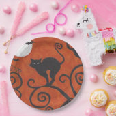 黒猫 ペーパープレート (パーティー)