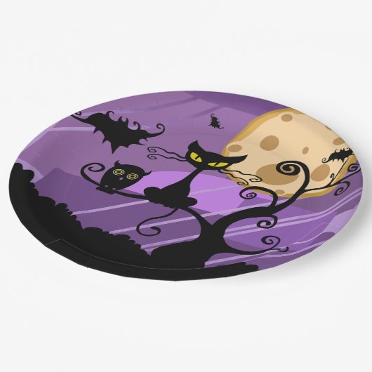 黒猫 ペーパープレート (アングル)