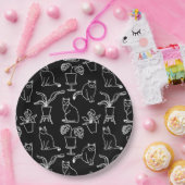 黒猫 ペーパープレート (パーティー)
