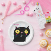 黒猫 ペーパープレート (パーティー)