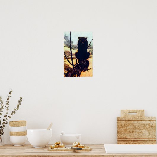 黒猫 ポスター (キッチン)