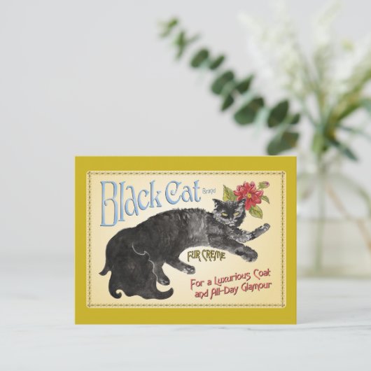 黒猫 ポストカード (スタンド正面)