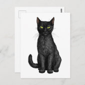 黒猫 ポストカード (正面/裏面)