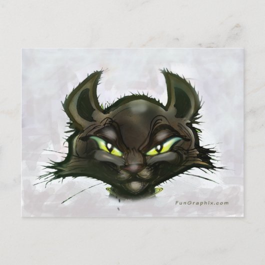 黒猫 ポストカード (正面)