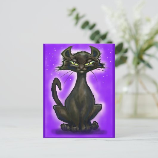 黒猫 ポストカード (スタンド正面)