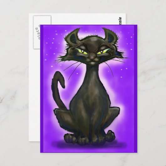 黒猫 ポストカード (正面/裏面)