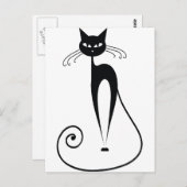 黒猫 ポストカード (正面/裏面)