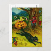 黒猫 ポストカード (正面/裏面)