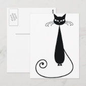 黒猫 ポストカード (正面/裏面)