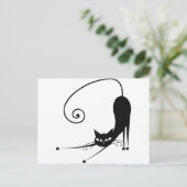 黒猫 ポストカード (スタンド正面)