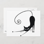 黒猫 ポストカード (正面/裏面)