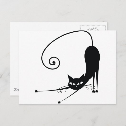 黒猫 ポストカード (正面/裏面)