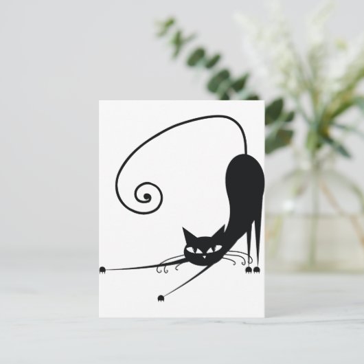 黒猫 ポストカード (スタンド正面)