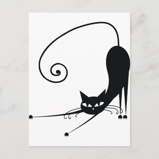 黒猫 ポストカード (正面)