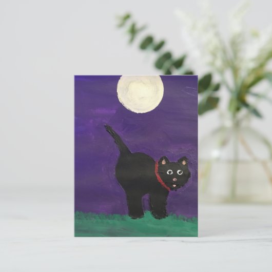 黒猫 ポストカード (スタンド正面)