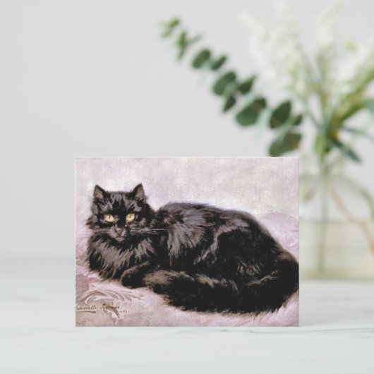 黒猫 ポストカード (スタンド正面)