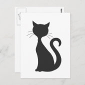 黒猫 ポストカード (正面/裏面)