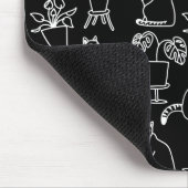 黒猫 マウスパッド (コーナー)