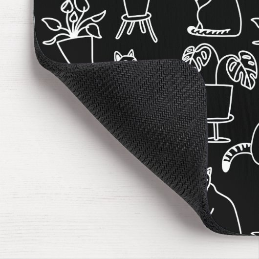 黒猫 マウスパッド (コーナー)