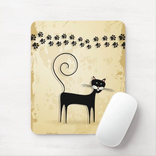 黒猫 マウスパッド (マウス)