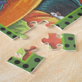 黒猫、マウス、カボチャパッチのハロウィンのパズル ジグソーパズル (側面)